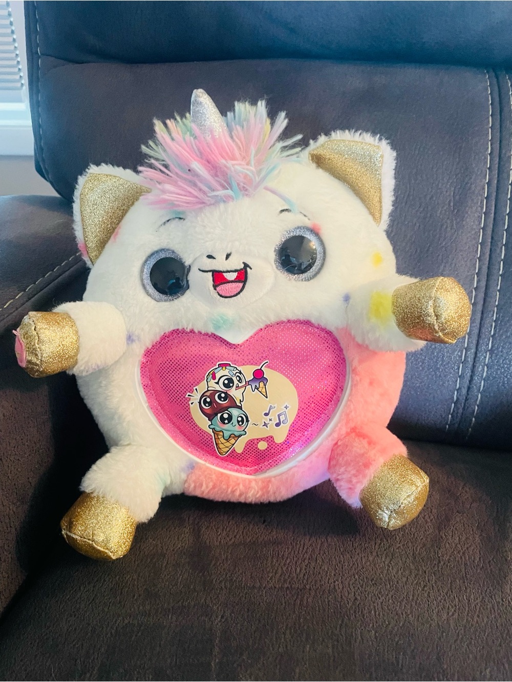 Zuru Unicorn 10" Rainbocorn Plush Stuffed Animal Sparkle Sound Talking learning